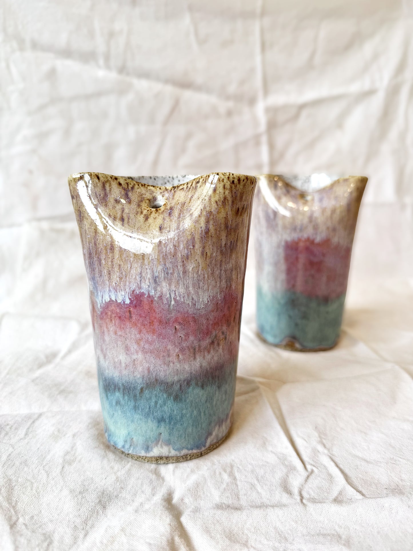 Handmade Ceramic Sipper Cup – 12oz