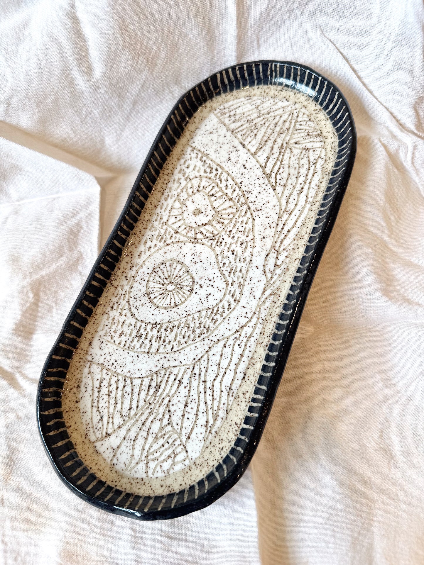 Hand-Carved Sgraffito Platter – Limited Edition