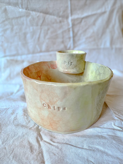 Rainbow Dip Delight Chip & Dip Bowl