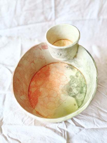 Rainbow Dip Delight Chip & Dip Bowl