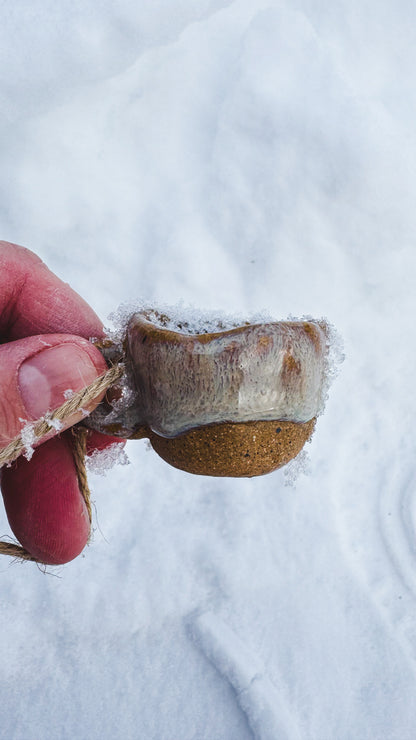 Hand-Pinched Ceramic Mug Ornament
