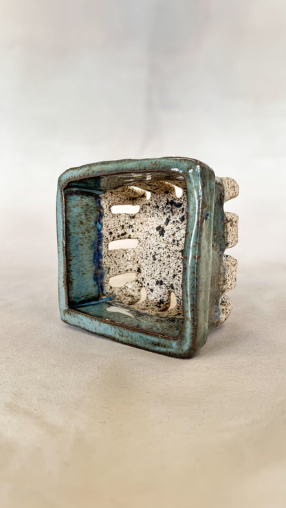 Handmade Ceramic Berry Basket - Denim