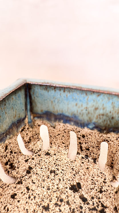 Handmade Ceramic Berry Basket - Denim